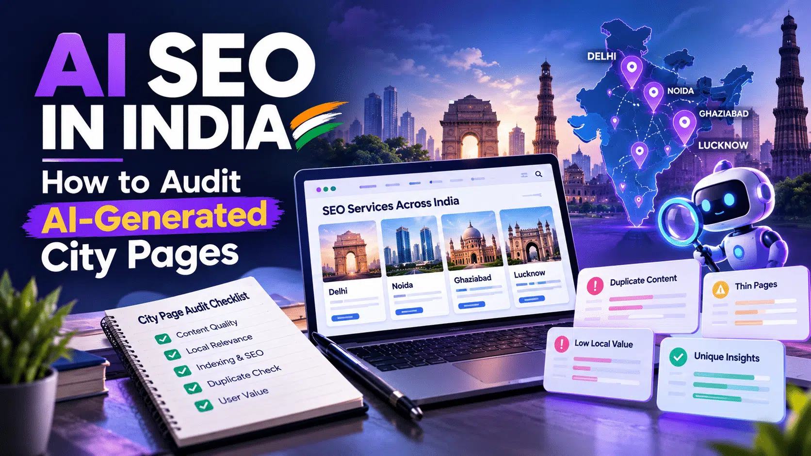AI SEO in India: Audit of AI-Generated City Pages