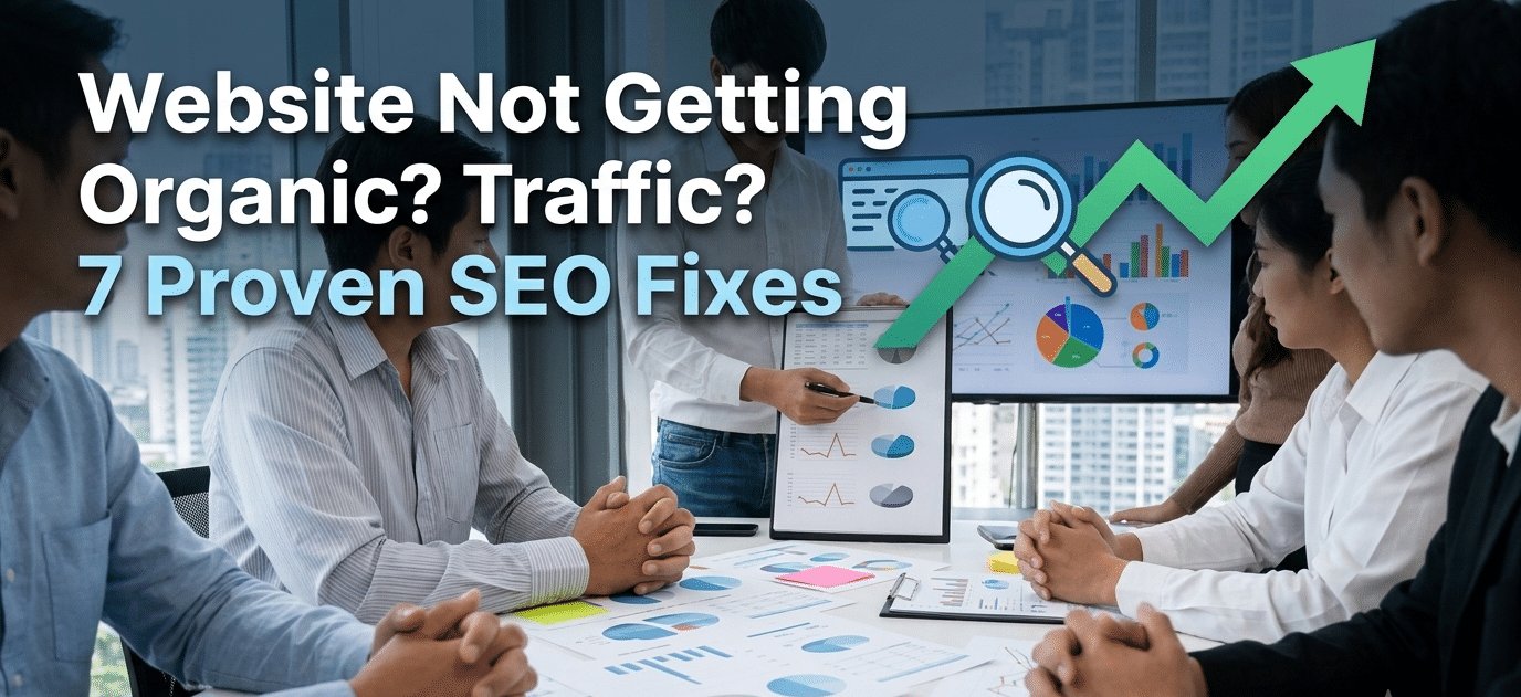 website not getting organic traffic SEO performance analysis